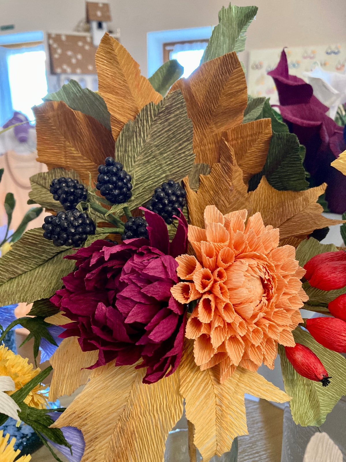 Pap�rov� kv�tiny - v�stava Tvo�iv� ruce v Doln� Brusnici 2023