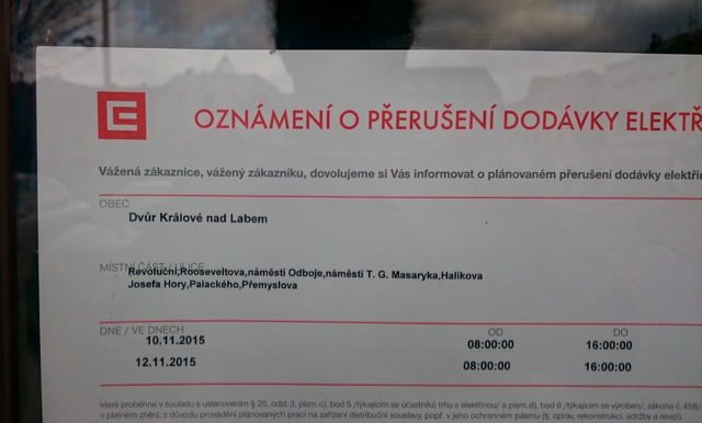 obchod elekt�ina ozn�men�